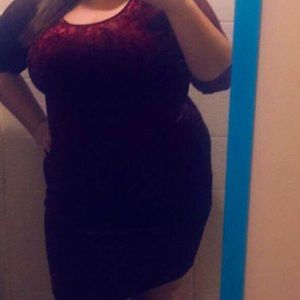 Burgundy Velvet dress